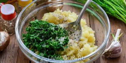 Шаг 7: постных картофельных котлет с грибами