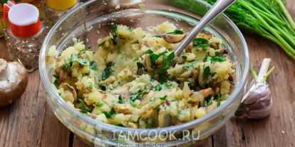 Шаг 9: постных картофельных котлет с грибами