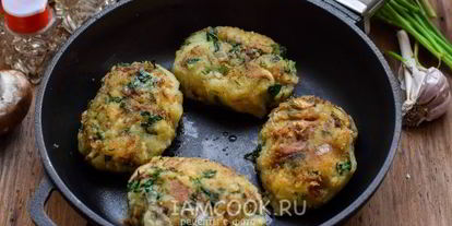 Шаг 11: постных картофельных котлет с грибами
