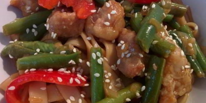 Рецепт лапши по-корейски со свининой