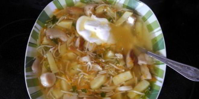 Рецепт лапши с белыми грибами