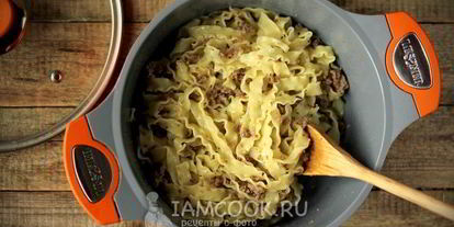 Шаг 9: лапши с фаршем