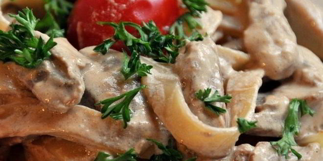 Рецепт лапши с курицей и грибами