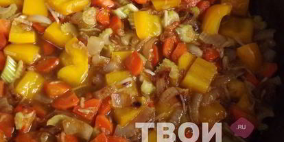 Шаг 2: лапши удон с курицей и овощами