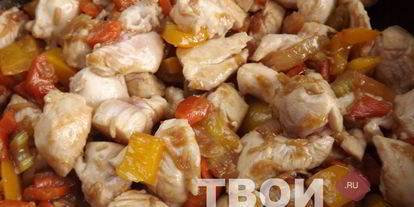 Шаг 4: лапши удон с курицей и овощами