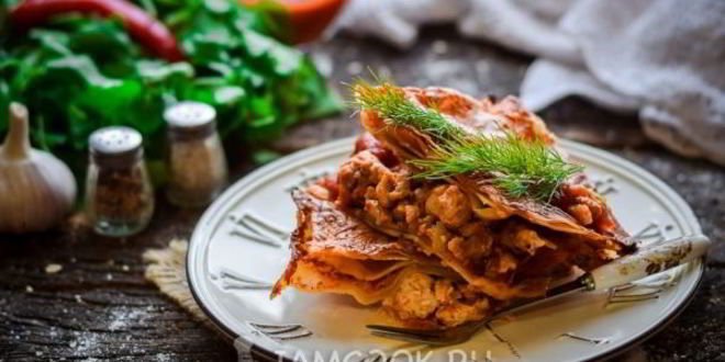 Рецепт диетической лазанья
