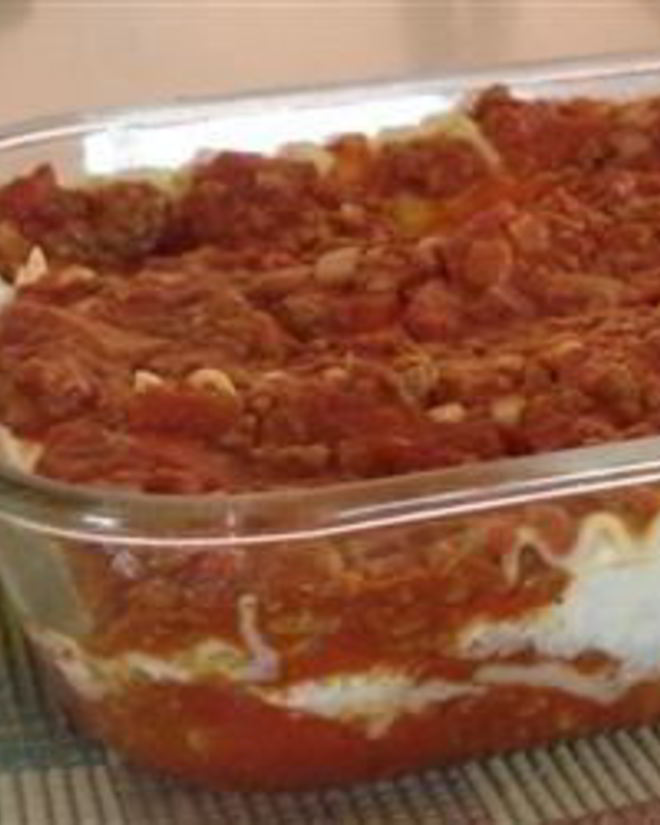 Рецепт домашней лазанья с фаршем и творогом