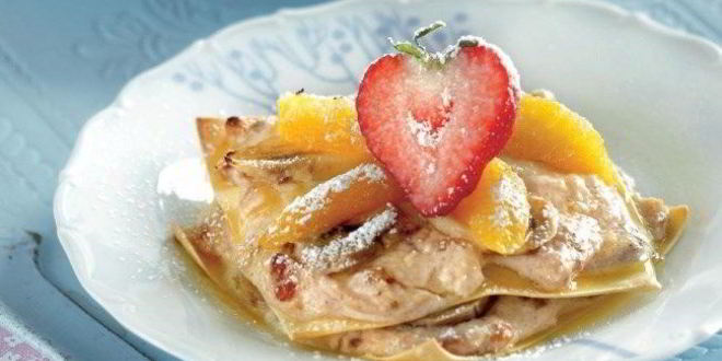 Рецепт фруктовой лазанья