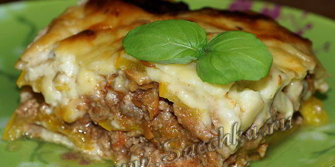 Рецепт лазаний из кабачков