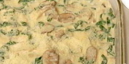 Шаг 4: лазаний с курицей, грибами и шпинатом