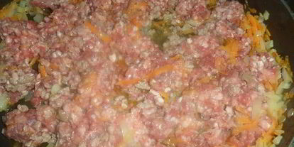 Шаг 2: лазаний с мясным фаршем и овощами