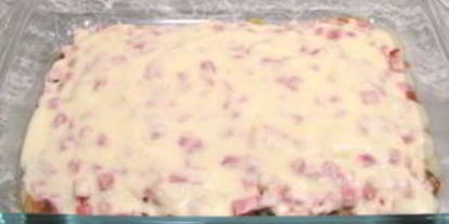 Шаг 14: лазаний с помидорами, сыром и ветчиной