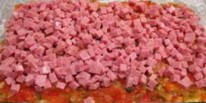 Шаг 18: лазаний с помидорами, сыром и ветчиной