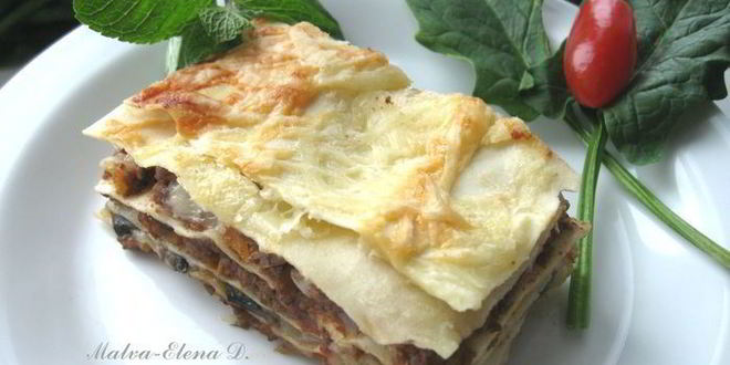 Рецепт Лазаний с рагу болоньезе, грибами и моцареллой
