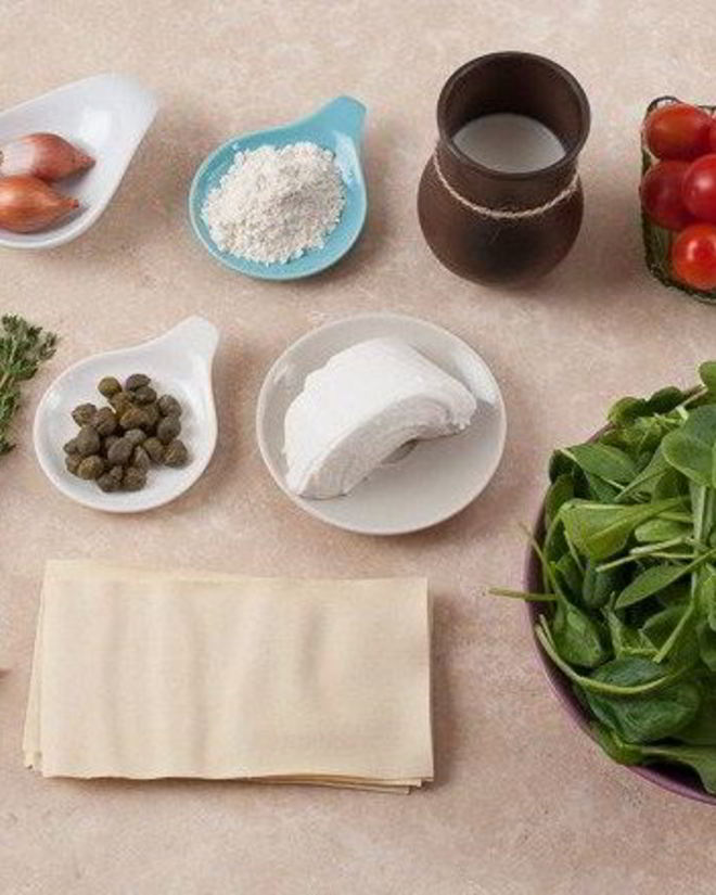 Рецепт лазаний с рикоттой, шпинатом и черри