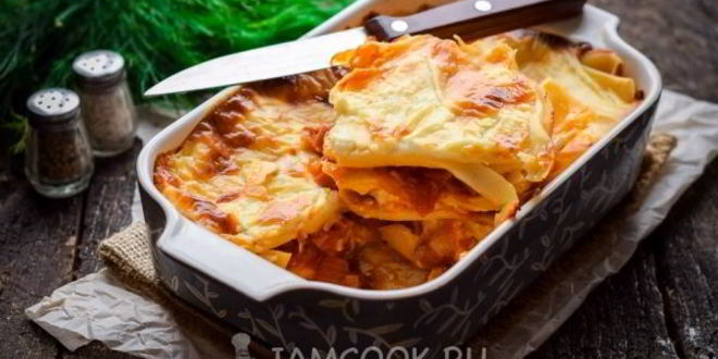 Рецепт лазаний с ветчиной и сыром