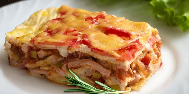 Рецепт лазаний с ветчиной