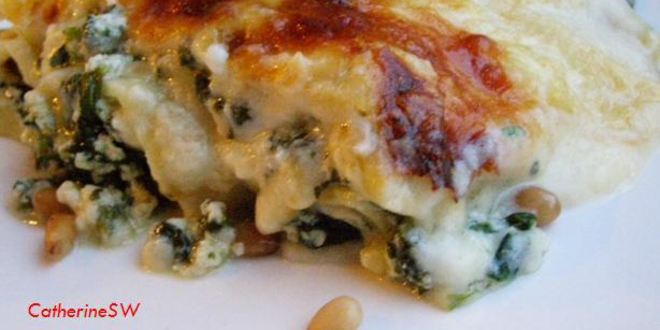 Рецепт Лазаний со шпинатом, рикоттой и кедровыми орешками