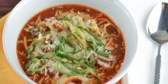 Рецепт лазаний-супа с мясным фаршем