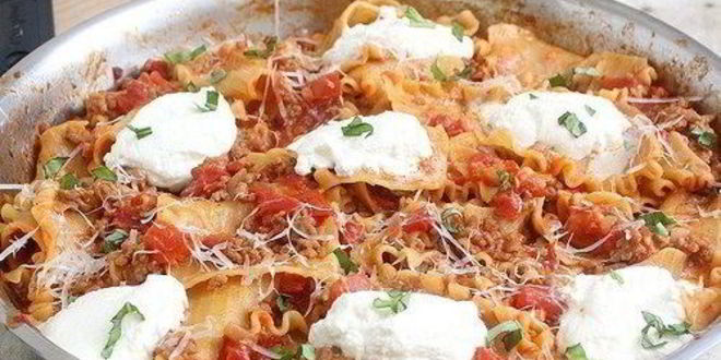 Рецепт лазаний в сковороде