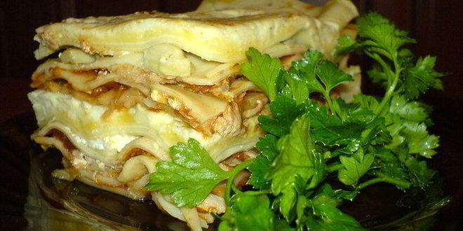 Рецепт Моей лазанья с овощами, грибами и мясом