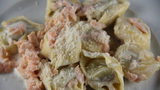 Рецепт Быстрой пасты с соусом из копченого лосося