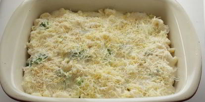 Шаг 6: гратен из макарон, куриной грудки и брокколи