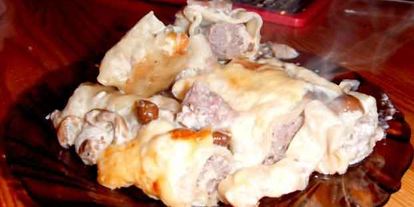 Шаг 37: каннеллонь с мясом и грибами