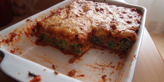 Рецепт каннеллонь со шпинатом и рикотой