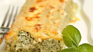 Рецепт Каннеллонь со шпинатом и рикоттой