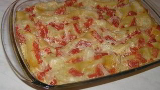 Рецепт Каннелоней с курицей и миндалем