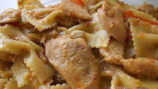 Рецепт Макарон с курицей и баклажанами