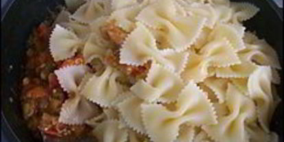 Шаг 10: макарон с курицей и баклажанами