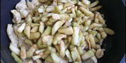 Шаг 5: макарон с курицей и баклажанами