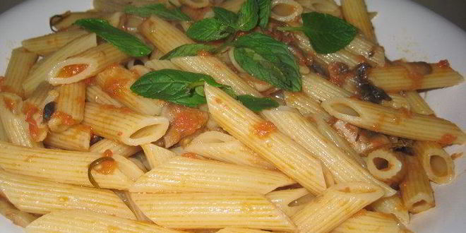 Рецепт макарон с шампиньонами