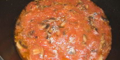 Шаг 8: макарон с шампиньонами