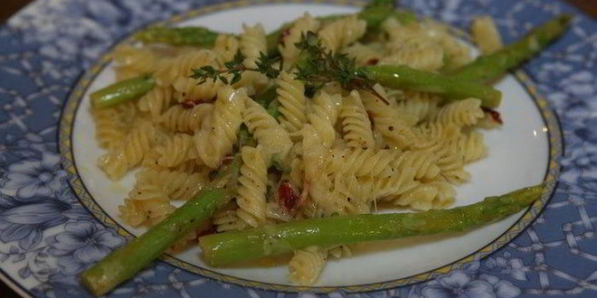 Рецепт макарон со спаржей