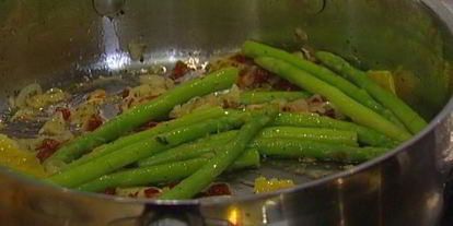 Шаг 5: макарон со спаржей