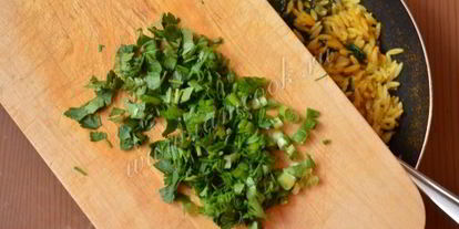 Шаг 6: пасты орзо со шпинатом