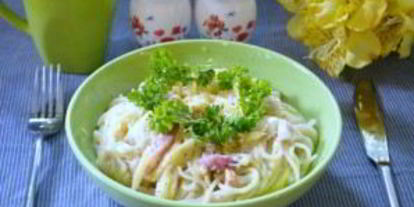 Шаг 7: пасты под соусом карбонара