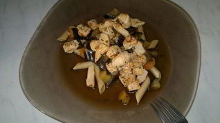 Рецепт Пасты с баклажаном, морковью и грудка индейки с паприкой и чили