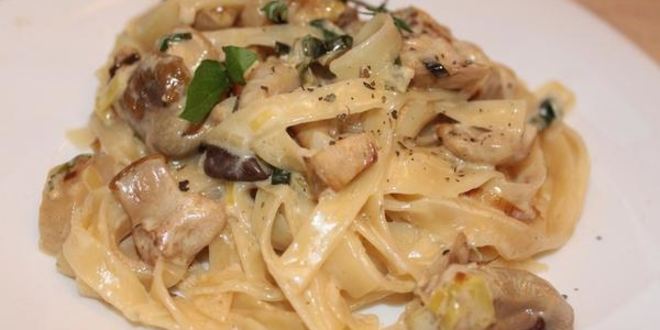 Рецепт пасты с белыми грибами