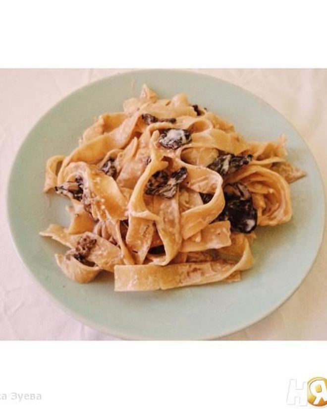 Рецепт пасты с белыми грибами
