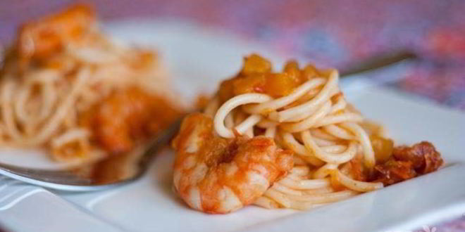 Рецепт пасты с креветками