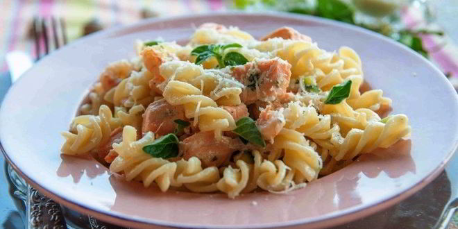 Рецепт пасты с лососем в сливочном соусе