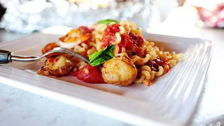 Рецепт Пасты с морепродуктами и помидорами