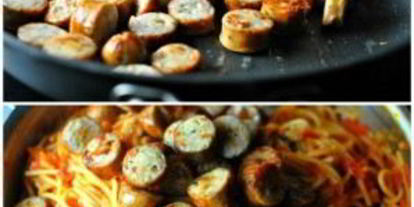 Шаг 9: пасты с сосисками