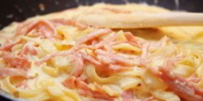 Шаг 5: пасты с ветчиной и сливками