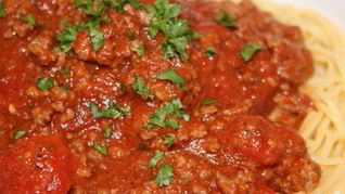 Рецепт Спагетти с фаршем и томатным соусом