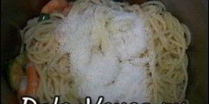 Шаг 10: спагетти с креветками и цукини